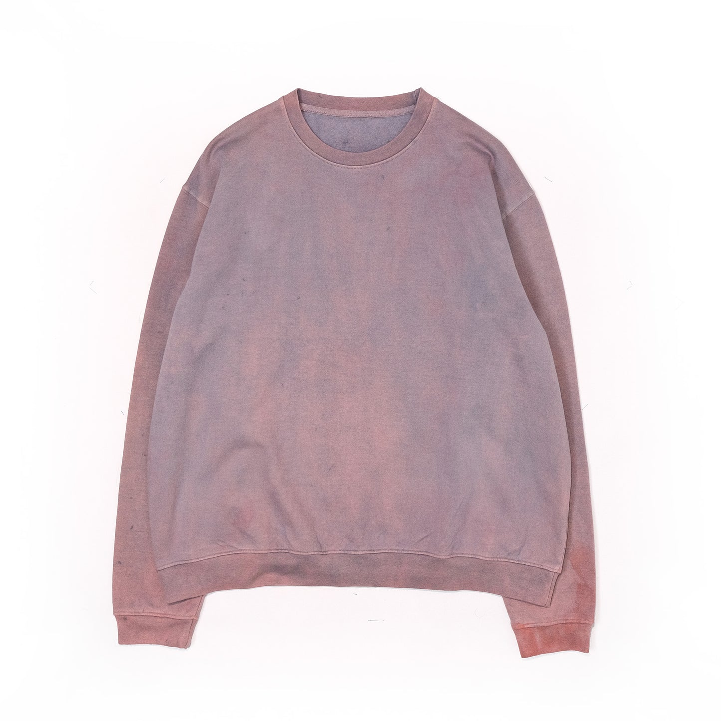 Anaglyph faded purple organic cotton crew neck