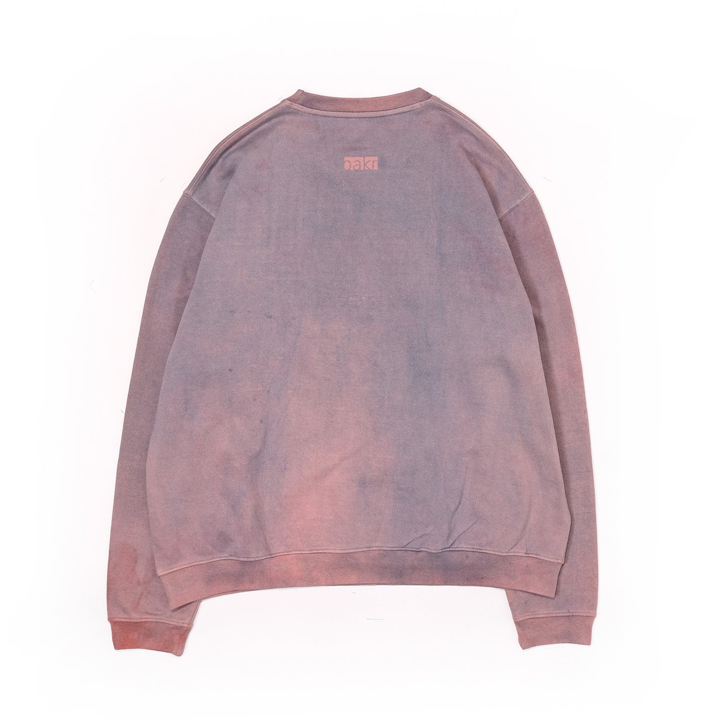 Anaglyph faded purple organic cotton crew neck