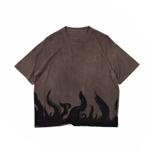 mud brown oraginc cotton over sized t-shirt made using natural dyes