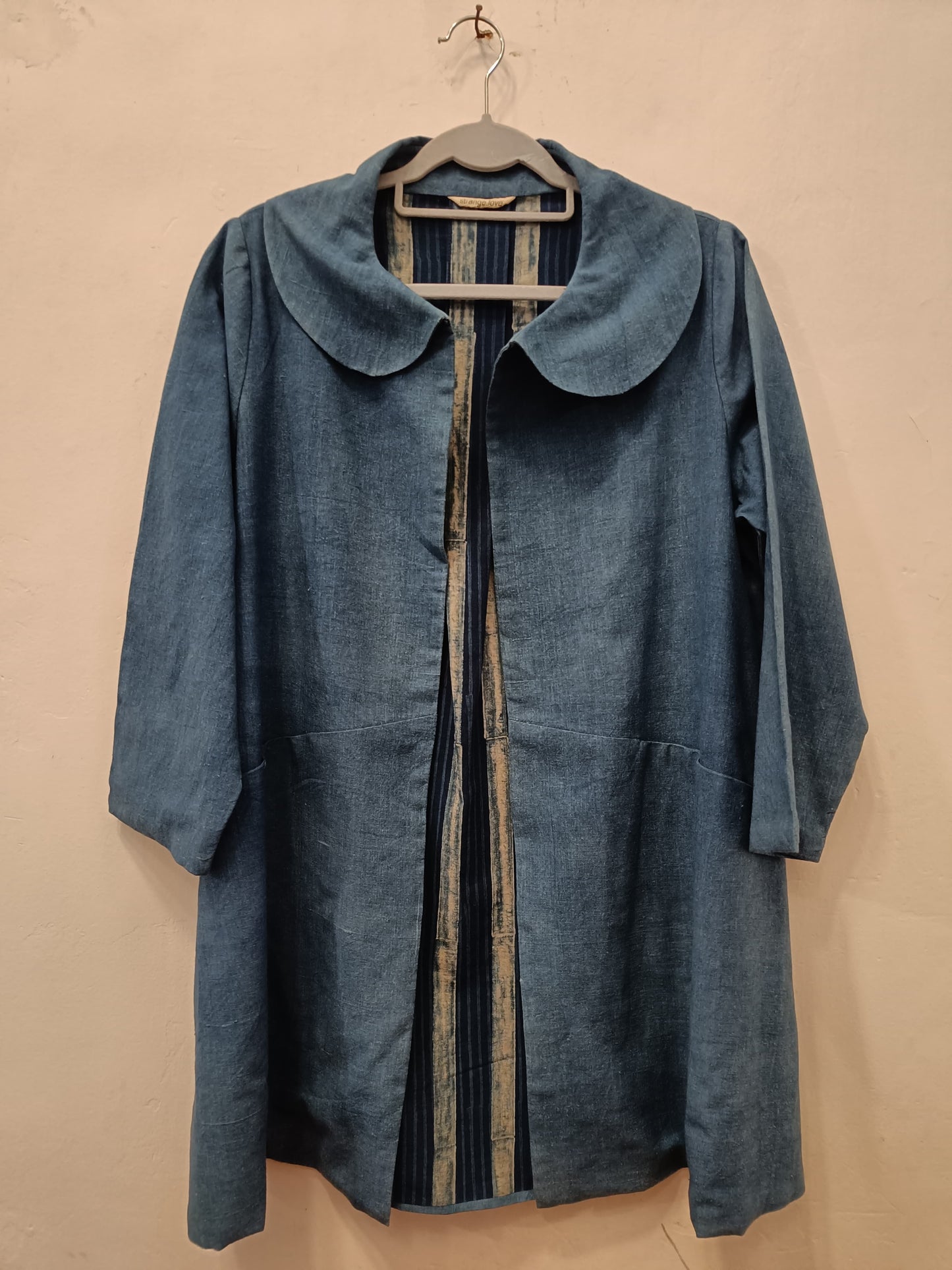 Vineet Round Collar Unisex Khadi Cotton Jacket